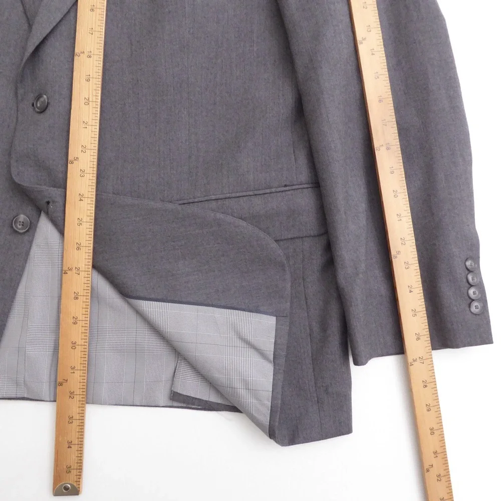 Jos A Bank Mens Sport Coat Gray 1905 Tailored Fit 100% Wool Big & Tall 52L